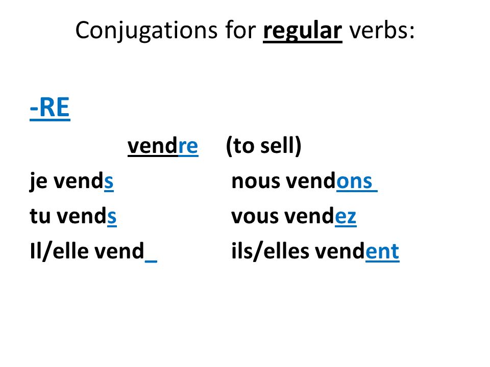 conjugations for